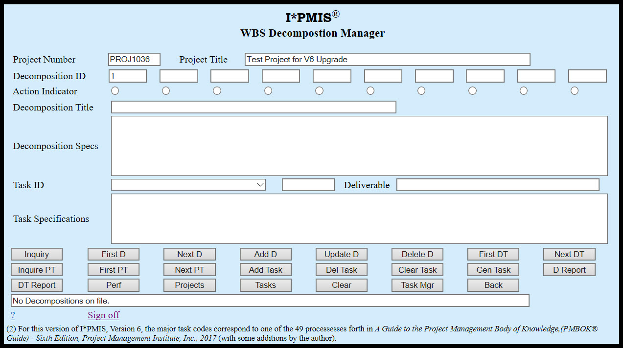 Decomposition Manager