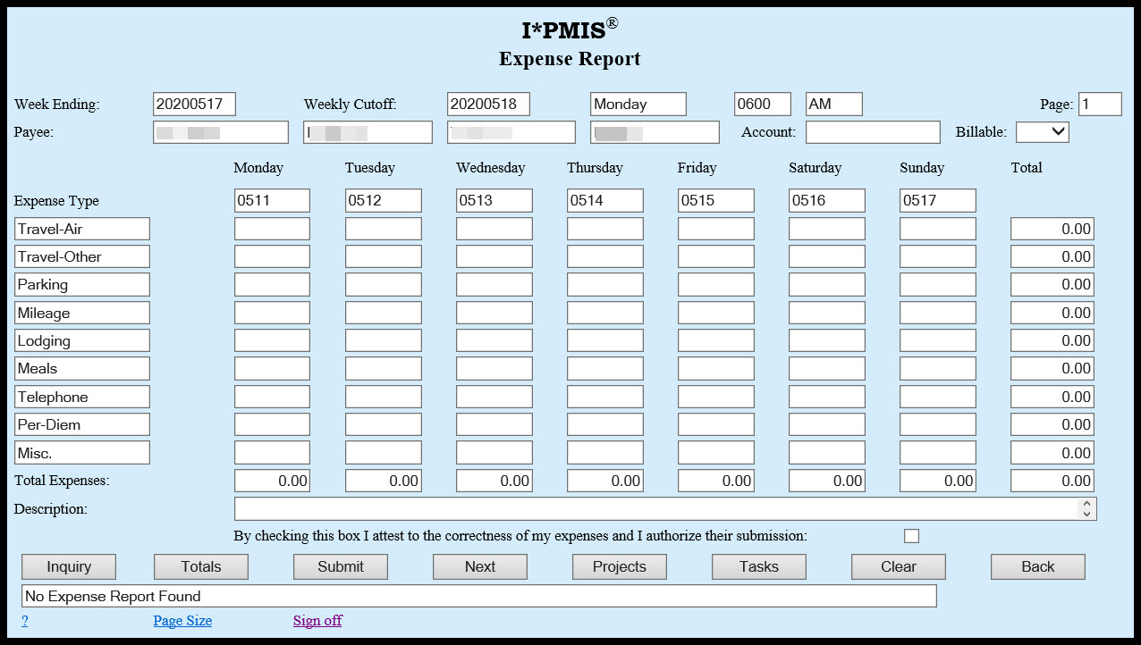 Expense Report