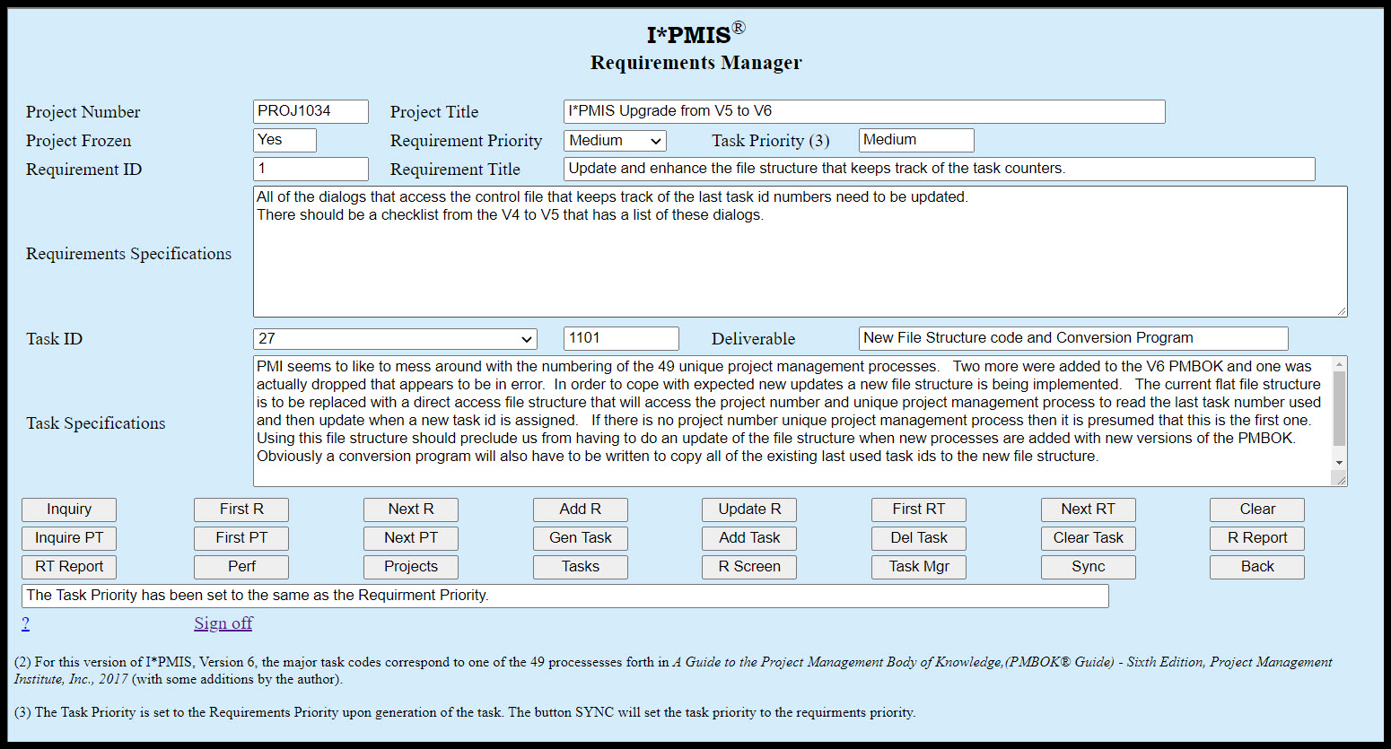 Requirements Manager