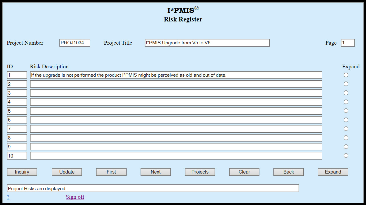 Risk Register